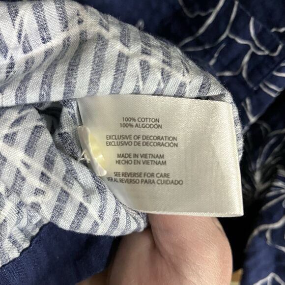 Gap Men's Short Sleeve Seersucker Vacay Shirt Size XL Blue Floral Soft Cotton - Picture 3 of 7